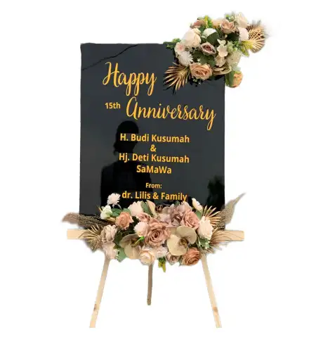 Papan Bunga Akrilik Gedung Wedding Gunung Putri