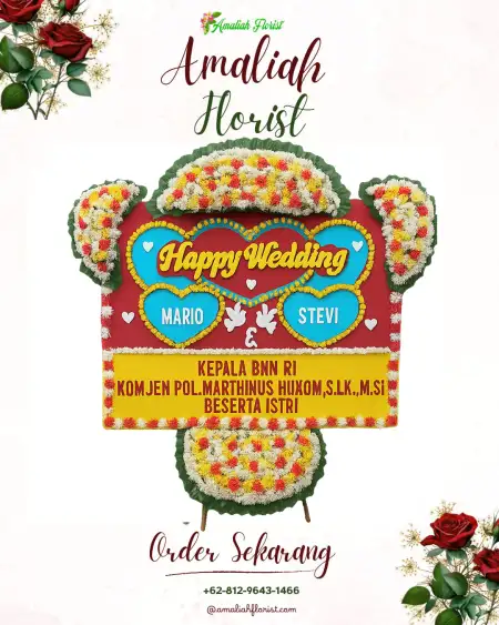 Papan Bunga Pernikahan Gedung Wedding Gunung Putri